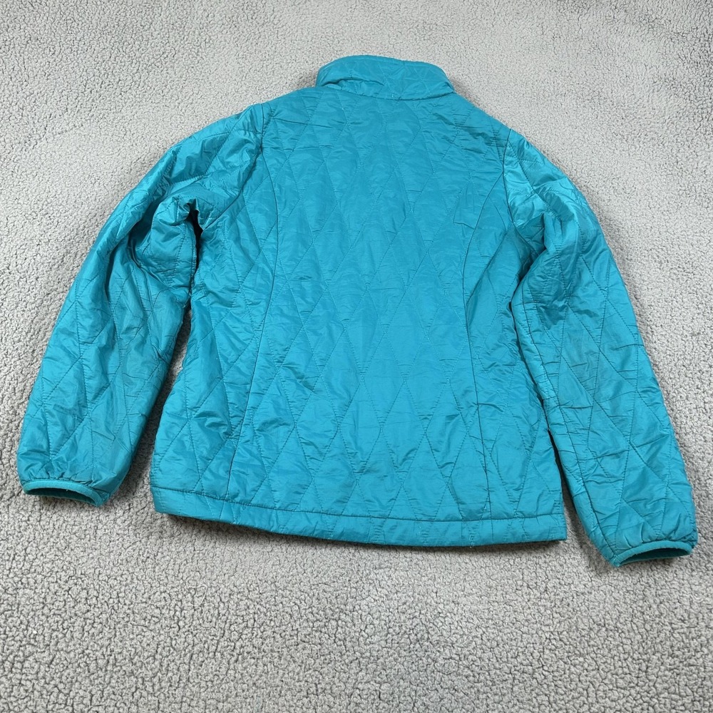 Patagonia Jacket Kids 12 Blue Quilted Insulated Full Zip Winter Coat Hiking - Picture 13 of 15
